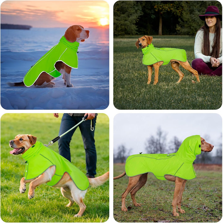 Hunderegenmantel - Wasserdichter Regenjacke für Hunde, Einstellbare Regenmantel für Mittlere, Grosse