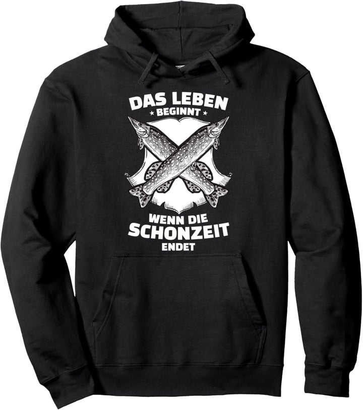 Angler Geschenk-Idee fürs Fischen und Angeln, Motiv-Sprüche Pullover Hoodie