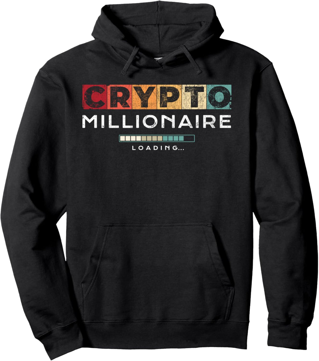 Crypto Millionaire Shirt | Vintage Bitcoin Crypto Pullover Hoodie