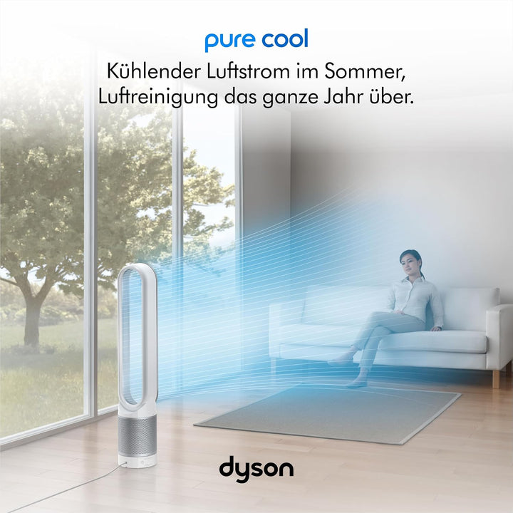 Dyson Pure Cool™ TP00 Luftreiniger-Ventilator, Kühlender Luftreiniger Weiss/Silber