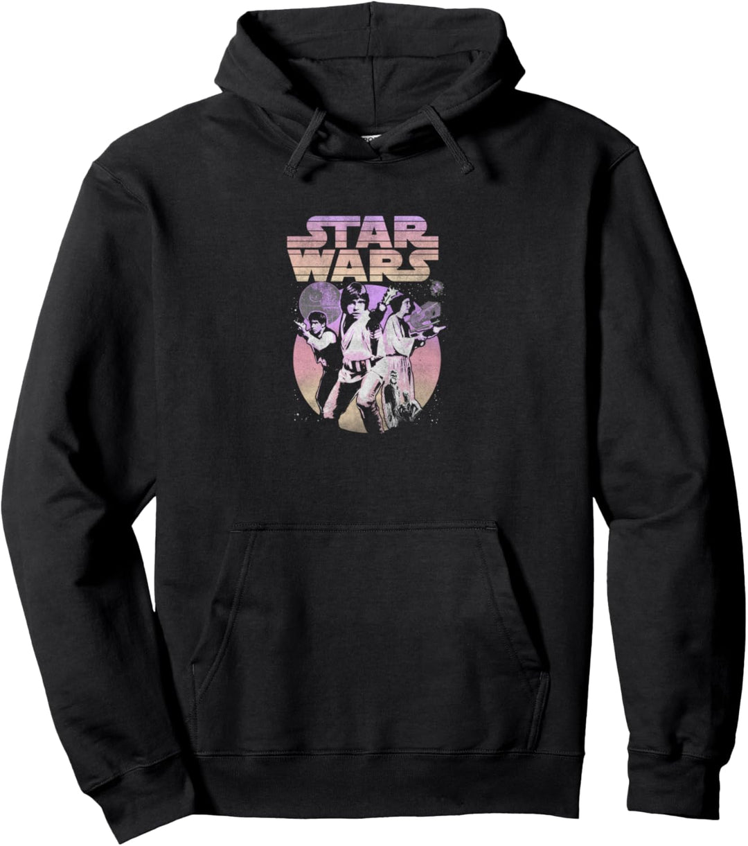 Star Wars Retro Gradient Group Poster Pullover Hoodie