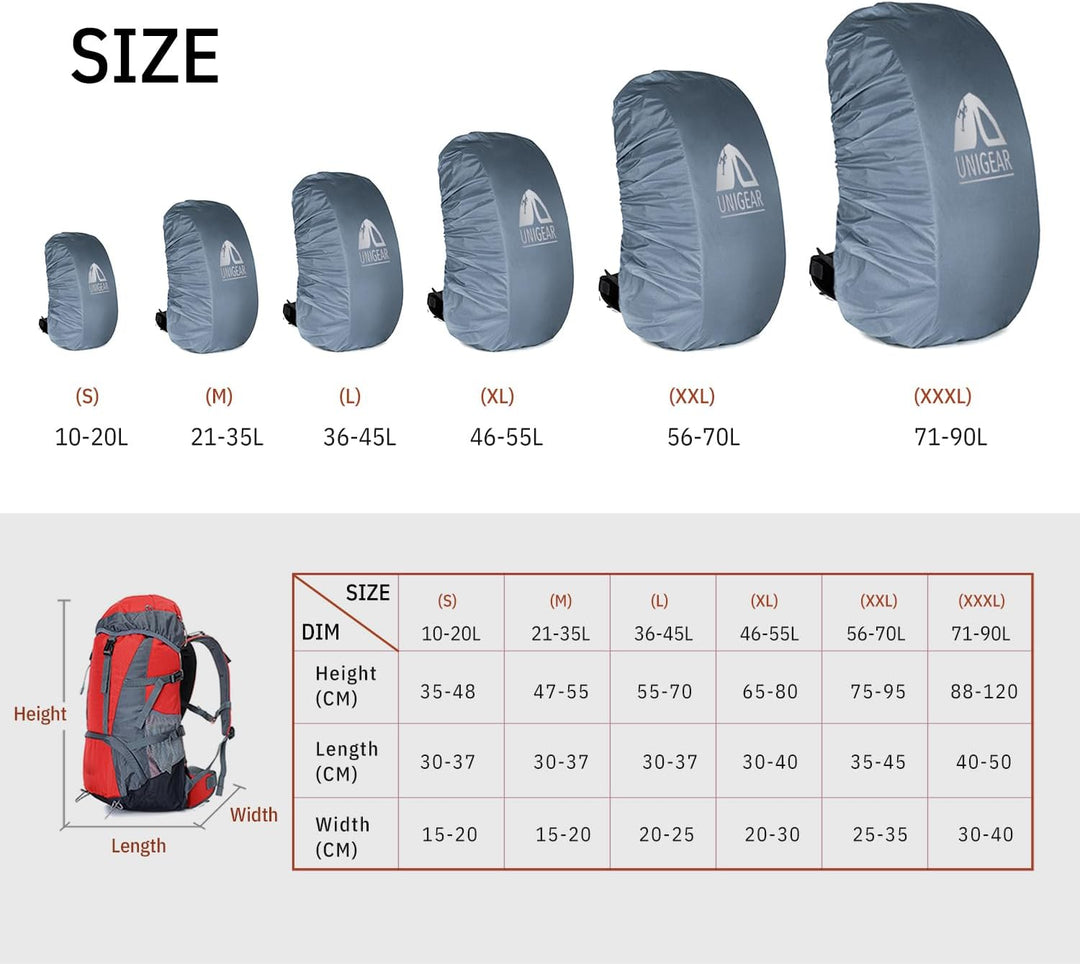 Unigear Regenschutz für Rucksäcke Schulranzen mit Reflektor, wasserdichte Regenhülle Rucksack Cover