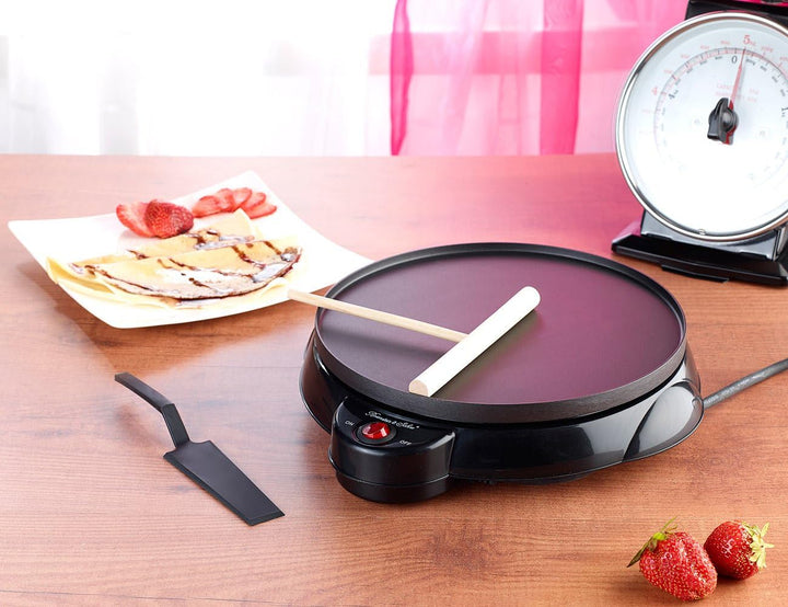 Rosenstein & Söhne Crepe Maker: Elektrischer Medium-Crêpes-Maker, 650 Watt, Ø 23 cm (Elektrischer Cr