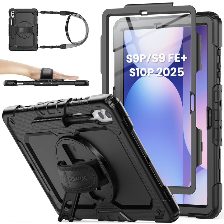 SEYMAC stock Hülle für Samsung Galaxy Tab S10+ Plus/ S9 FE+ Plus/ S9 Plus 12,4 Zoll, Stossfeste Hüll