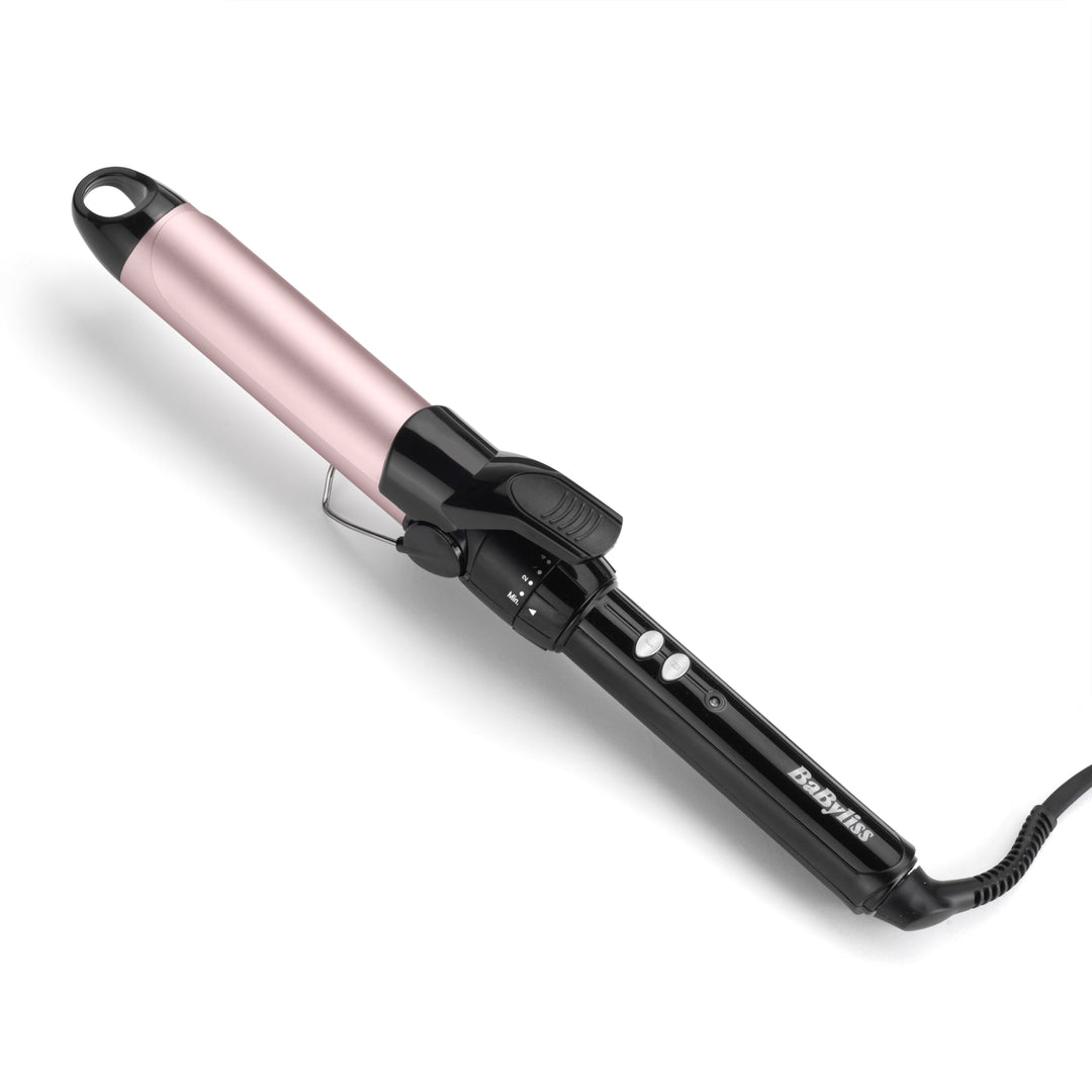 BaByliss 32mm Lockenstab mit Klammer mit grossem Durchmesser für natürliche, lose Locken, Schwarz 32