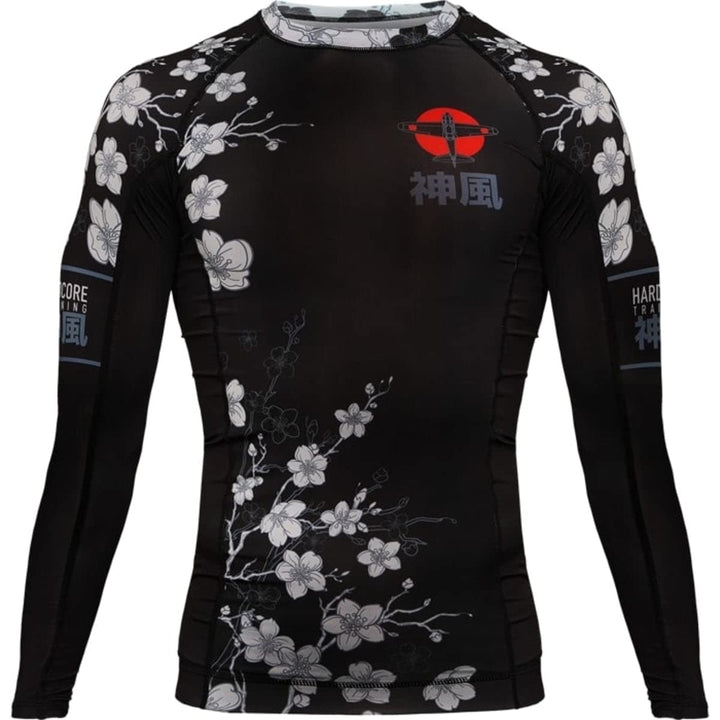 Hardcore Training Rash Guard Men's Kompressionshemd Herren Lange Ärmel Grappling Jiu Jitsu MMA Fitne