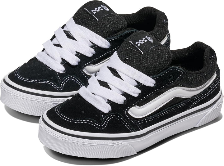 Vans Unisex Kinder Caldrone Sneaker 39 EU Suede Mesh Black White, 39 EU Suede Mesh Black White