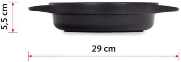 Valira 20 cm kurz Induktions-Stielkasserolle mit Deckel, Schwarz Ø20 cm, Ø20 cm