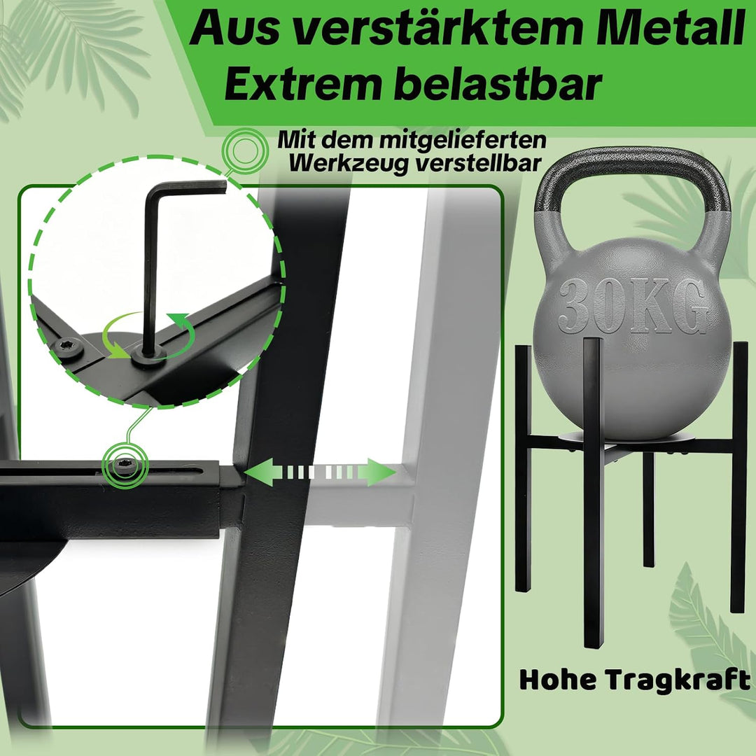 Verstellbarer Blumenständer metall 24–38cm,Pflanzenständer mit Tablett 12cm