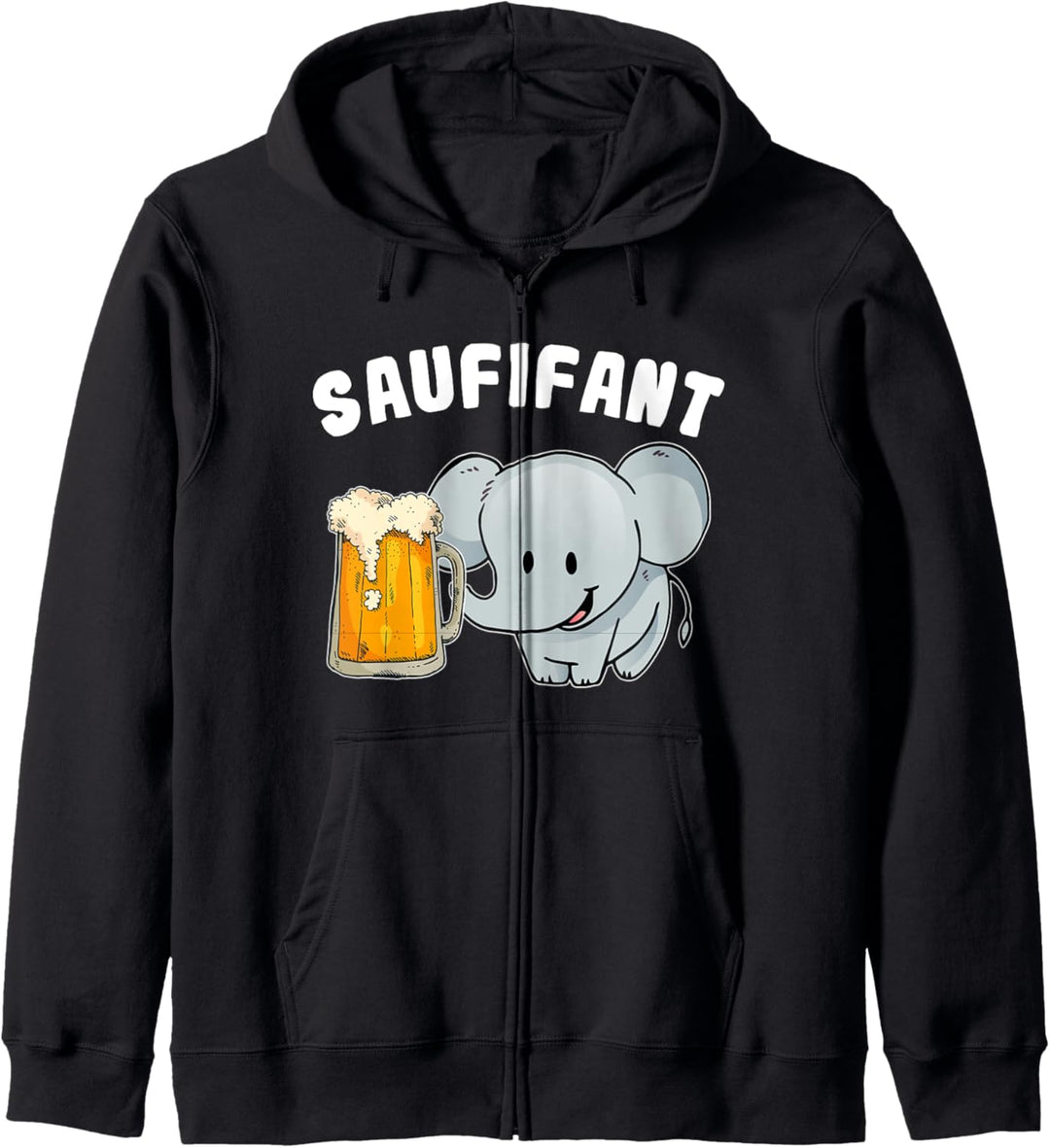 Saufifant Elefant Bier Männerabend Kapuzenjacke