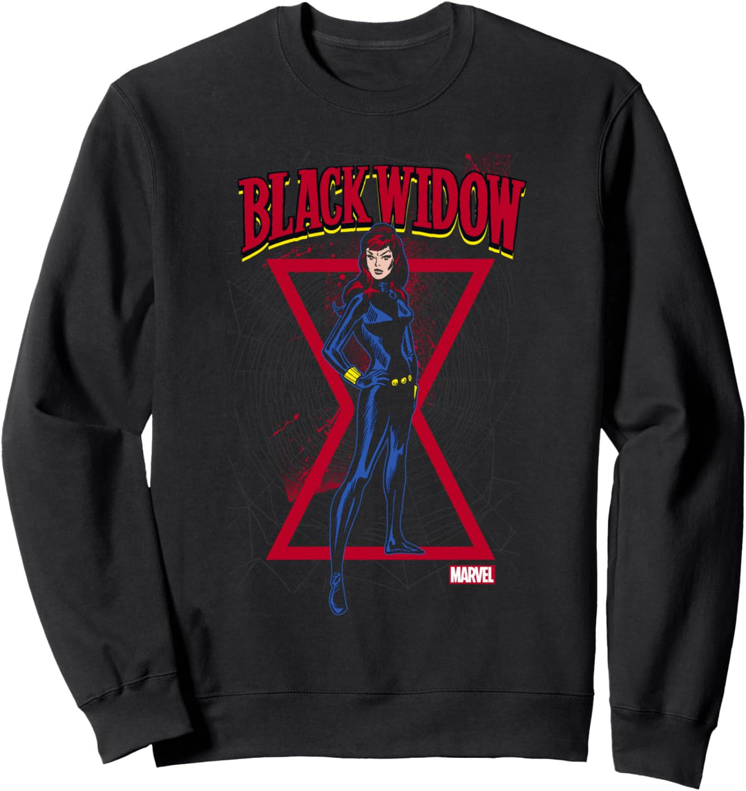 Marvel Black Widow Logo Background Sweatshirt