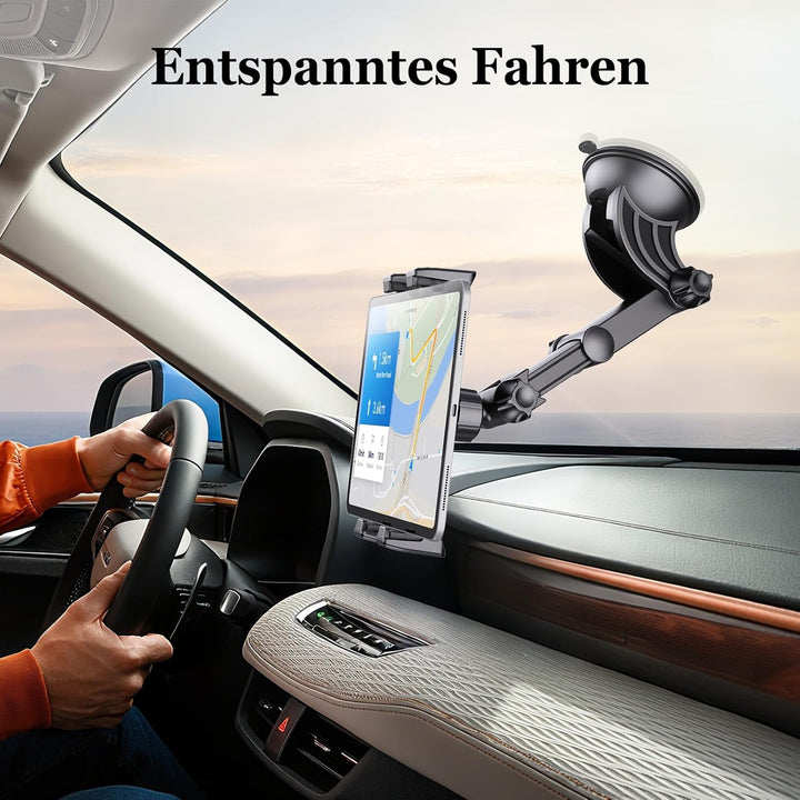 OHLPRO Tablet Halterung Auto Vorne, iPad Halterung Saugnapf, Windschutzsche und Armaturenbrett Unive