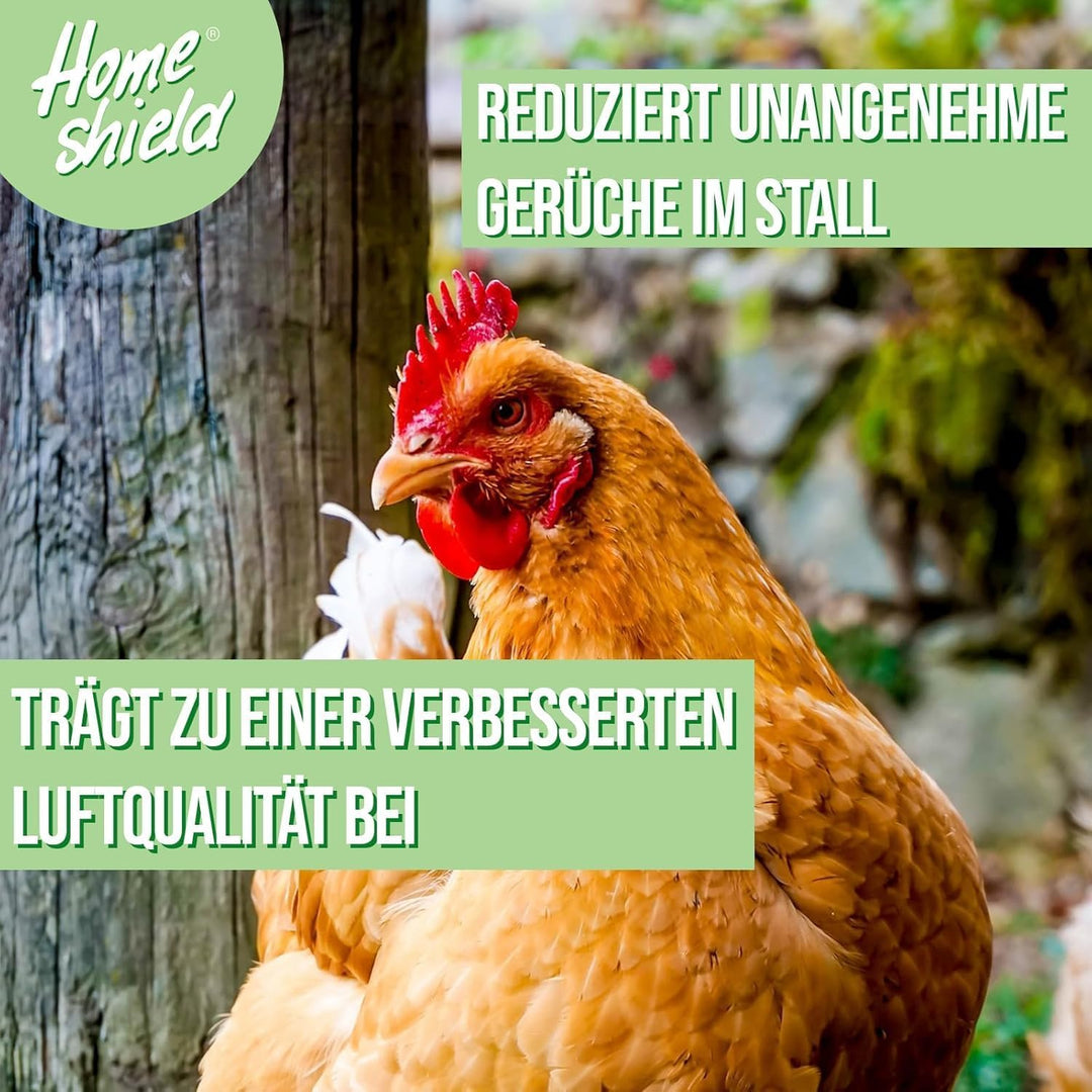 Bundle - 2 kg Eimer Einstreu für Hühner & 1,5 kg Eimer Kalkfarbe weiss - Gemahlene Mineralien zur Ve