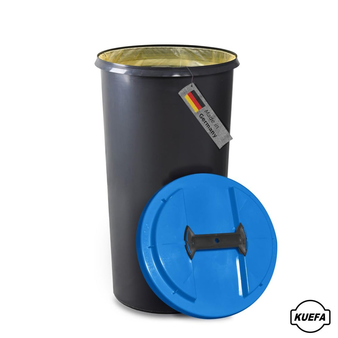 KUEFA BSC 60L Mülleimer, Müllsackständer, Gelber Sack Ständer inkl. Klemm-Ring für Müllbeutel, extra