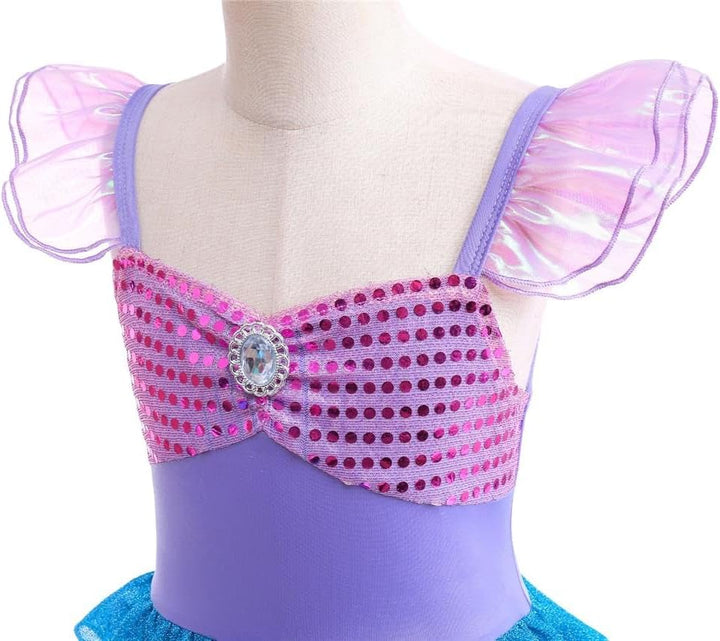 Lito Angels Prinzessin Meerjungfrau Arielle Kostüm Kleid Verkleidung mit Perücke für Kinder Mädchen