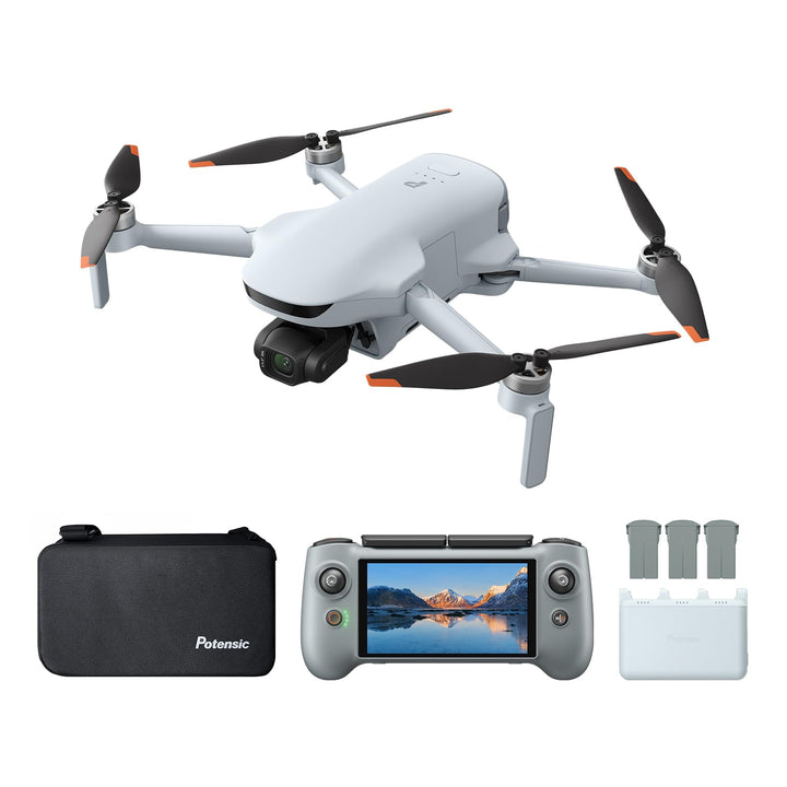 Potensic ATOM 3 Fly More Combo(RC PTD 2), Drohne mit 4K Kamera, 4K/60fps HDR-Video, 8K Foto, 1/1,3"