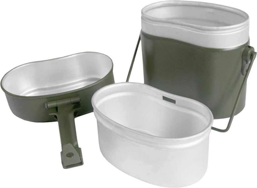 Original Bundeswehr Essgeschirrset Essbesteck + BW Aluminium Kochgeschirr Camping-Geschirr Besteck-S