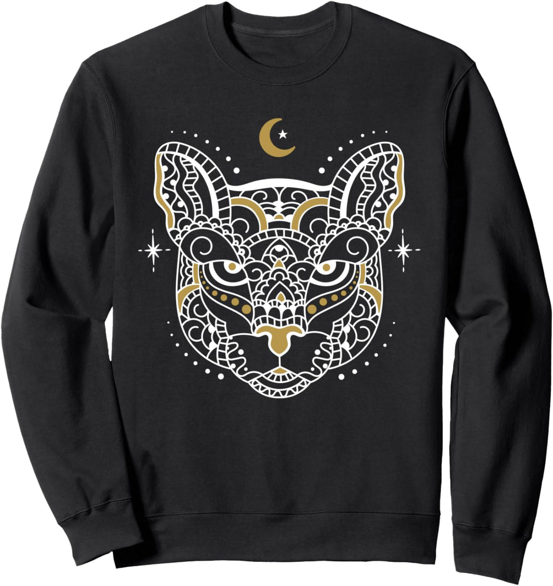 Mandala-Tiger Wild Wildlife Mond Sweatshirt