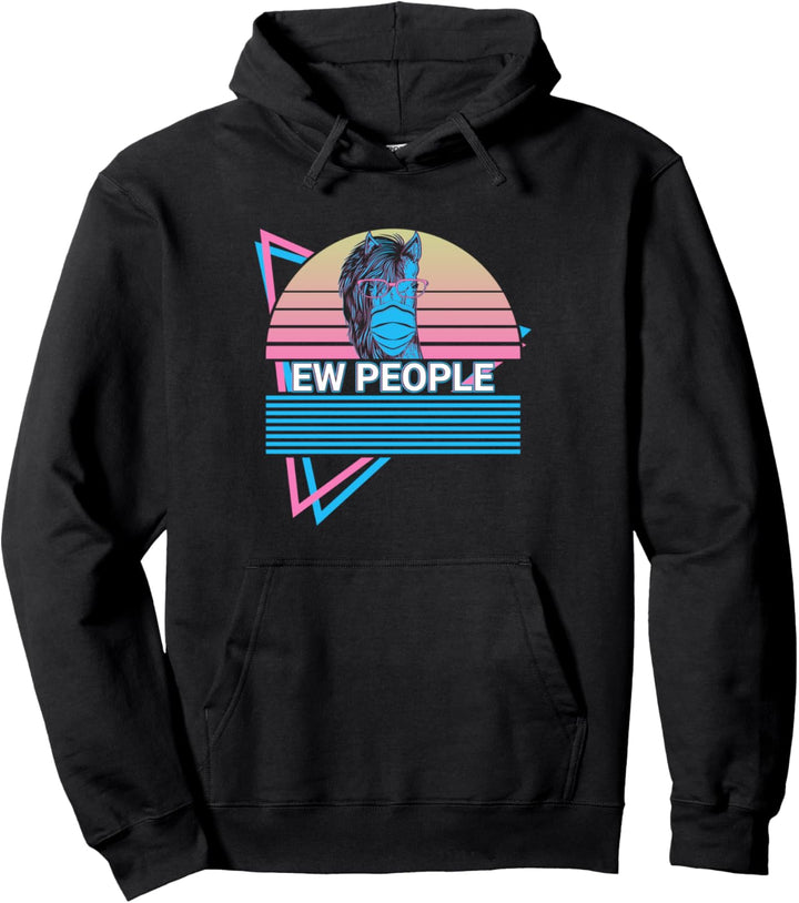 Lustiges Pferd Retro Ew People Pullover Hoodie
