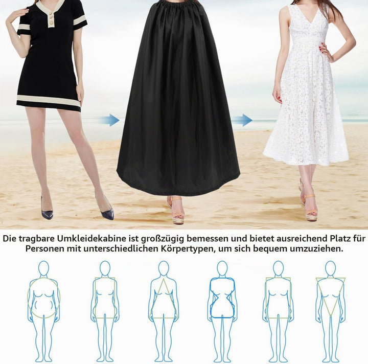 WRITWAA Tragbare Umkleidekabine Aus Polyester Sichtschutz Umkleidezelt Für Strand Schwimmen Camping
