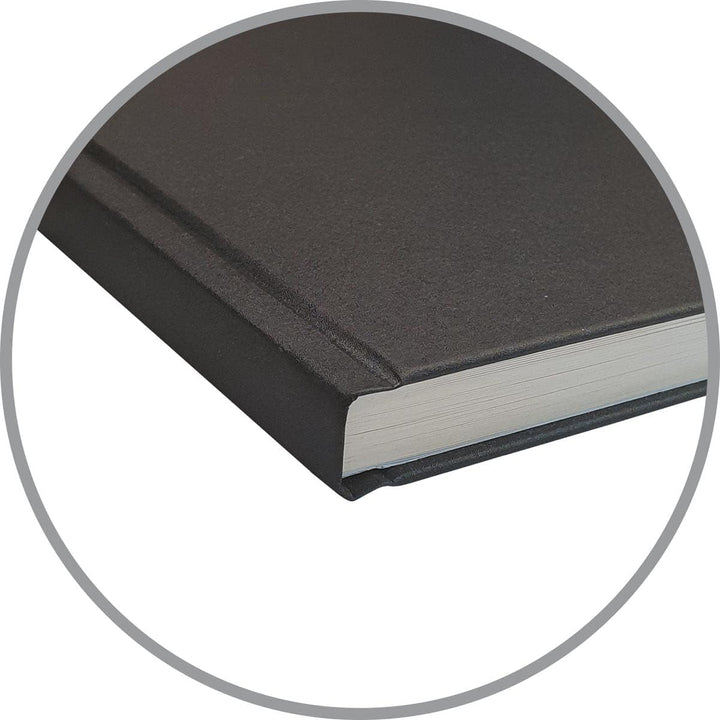 Oxford SKIZZENBUCH A5 Hardcover Fallgebunden Genäht 96 Blatt 100g Schwarz - 5er Pack 5er Pack Single