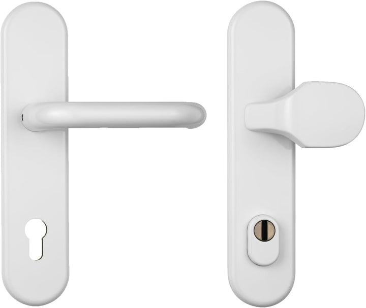 ABUS HLZS814 W EK Schutzbeschlag mit Zylinderschutz rund, weiss, 122361 Weiss Wechselgarnitur, Weiss
