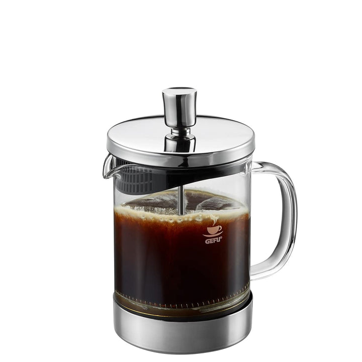GEFU Kaffeebereiter DIEGO 600 ml | French Press aus Borosilikatglas &amp; Edelstahl | Für 5 Tassen Kaffe