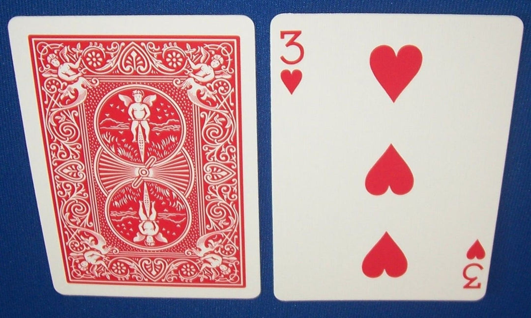 Red Back Fahrrad Spielkarten Force Deck, herzen, 3