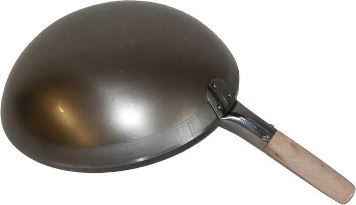 Wok ca. 40 cm Durchmesser mit rundem Boden für Gas, Gastronomie, Wokpfanne