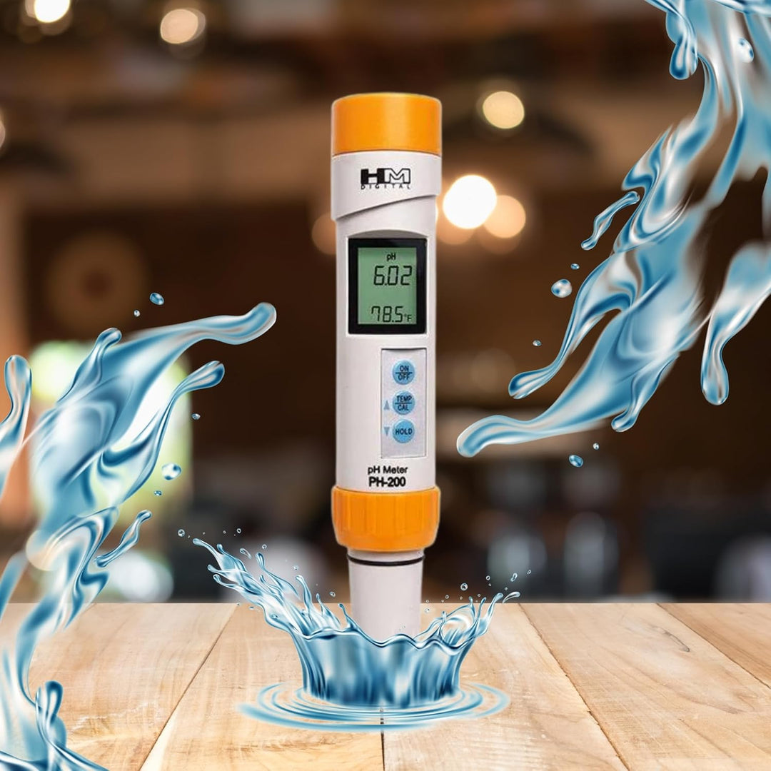 HMD ph-200 Digital Professional Wasserdicht 0–14 pH & Temperatur Meter