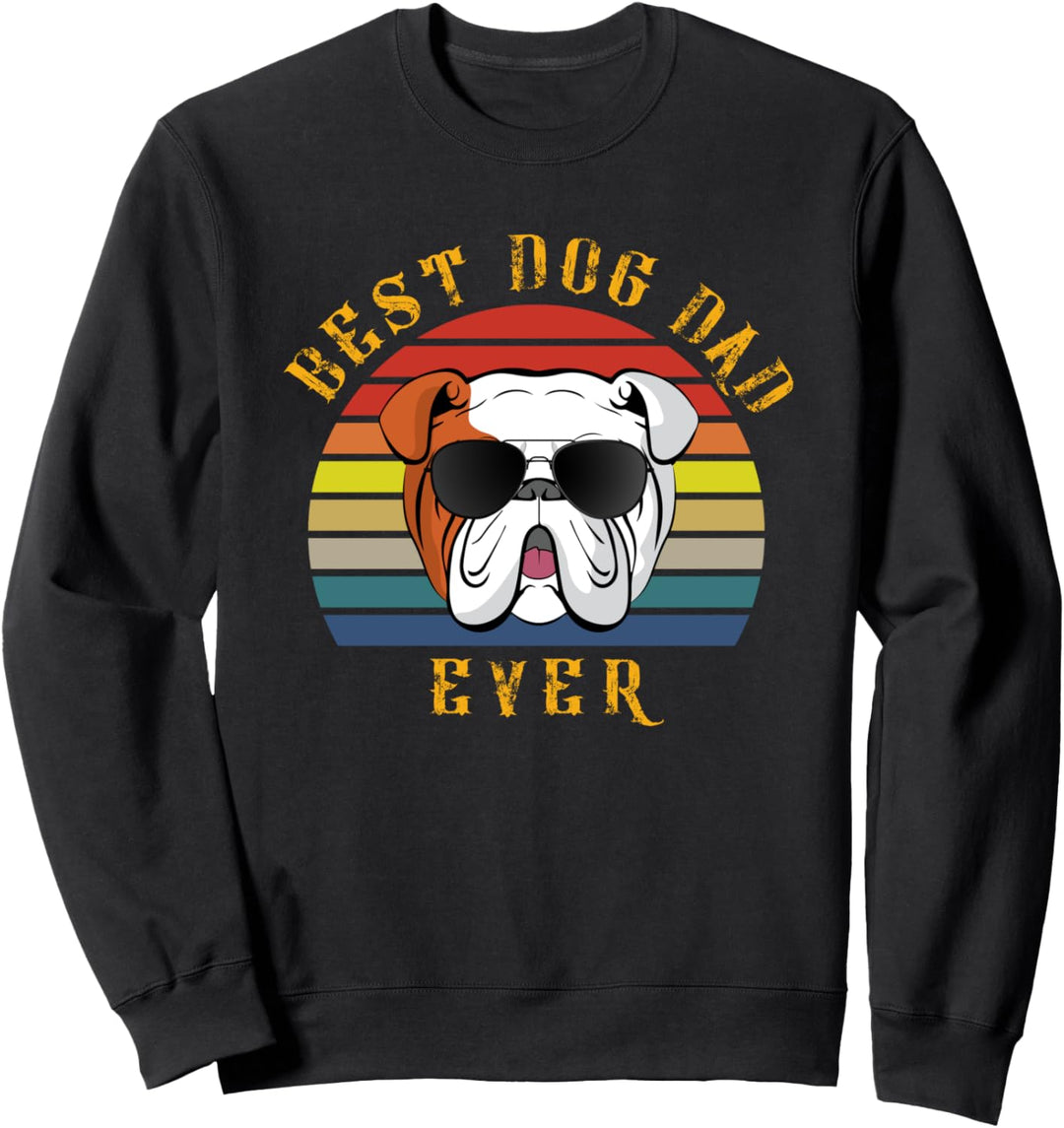 Beste englische Bulldogge Hund Papa jemals lustig Hund Sweatshirt