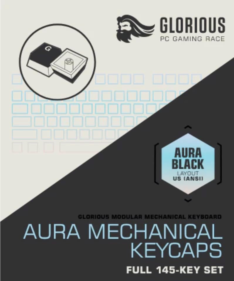 Glorious Gaming 145x Aura Keycaps V2 - PBT Pudding Keycaps, RGB-freundlich, PBT-Material für höhere