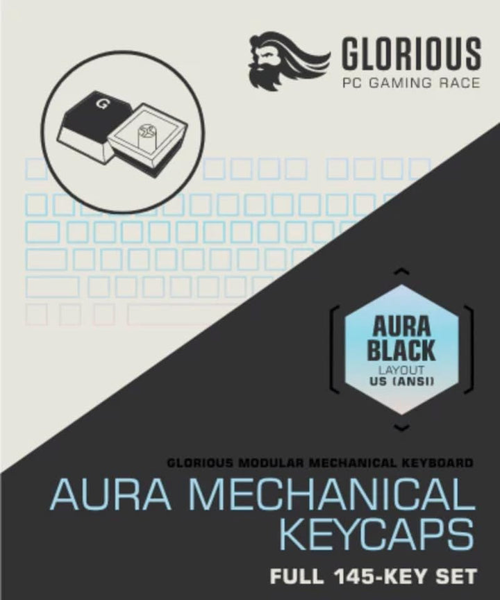Glorious Gaming 145x Aura Keycaps V2 - PBT Pudding Keycaps, RGB-freundlich, PBT-Material für höhere