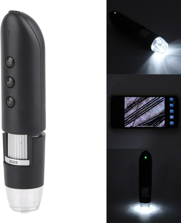 Handheld Digitalmikroskop, Kopfhautkamera 800 -fache Vergrösserung mit LED -Licht -Kopfhautanalysema