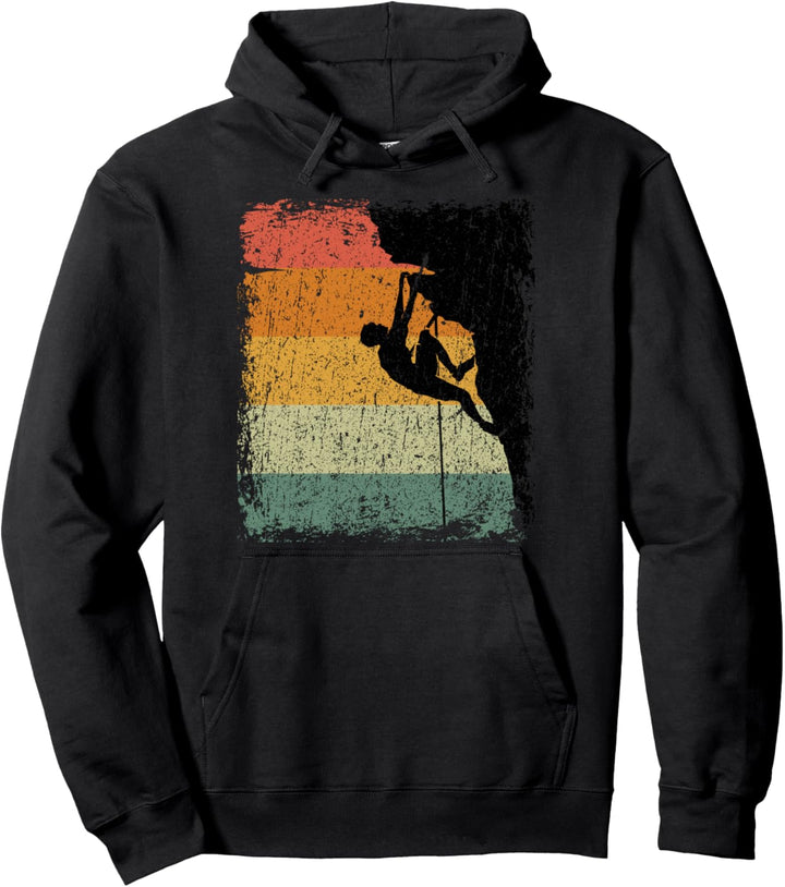 Vintage Klettern Retro Bouldern Bergsteiger Geschenk Pullover Hoodie
