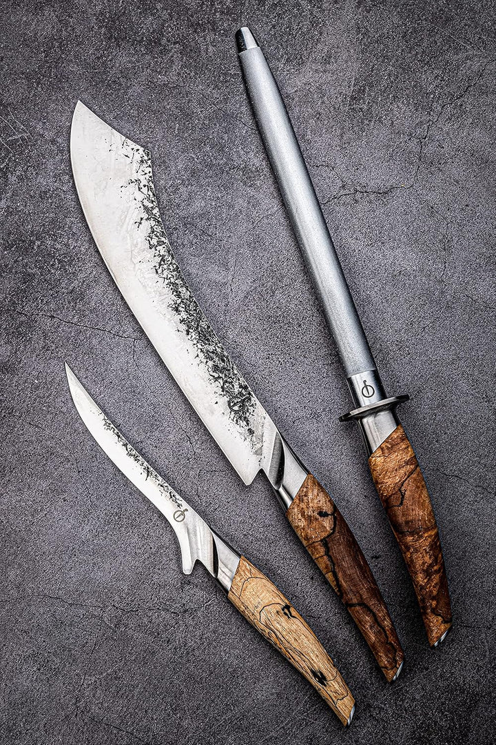 Forged Katai Ausbeinmesser, 15cm, handgefertigt, in Holzkiste