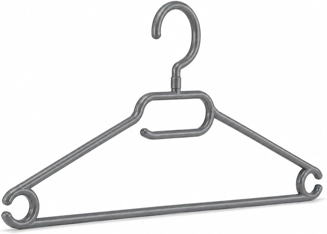Kleiderbügel für Blusen &amp; T-Shirts, platzsparend, 41 cm, grau, NEU, 20 Stück, mit drehbarem Haken, A