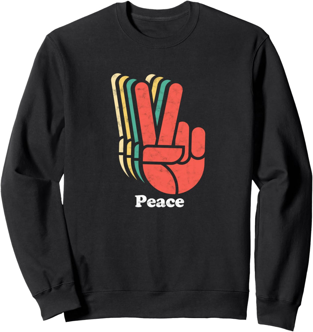 Retro Music - Peace - 60's 70's Hippie Sweatshirt