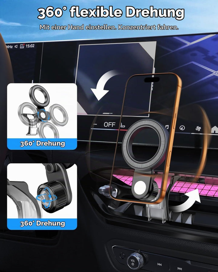 CloudValley Auto Telefonhalter für Lüftung, kompatibel mit 2020-2025 BMW 3er G20, 2022 X3 G01, 2019-