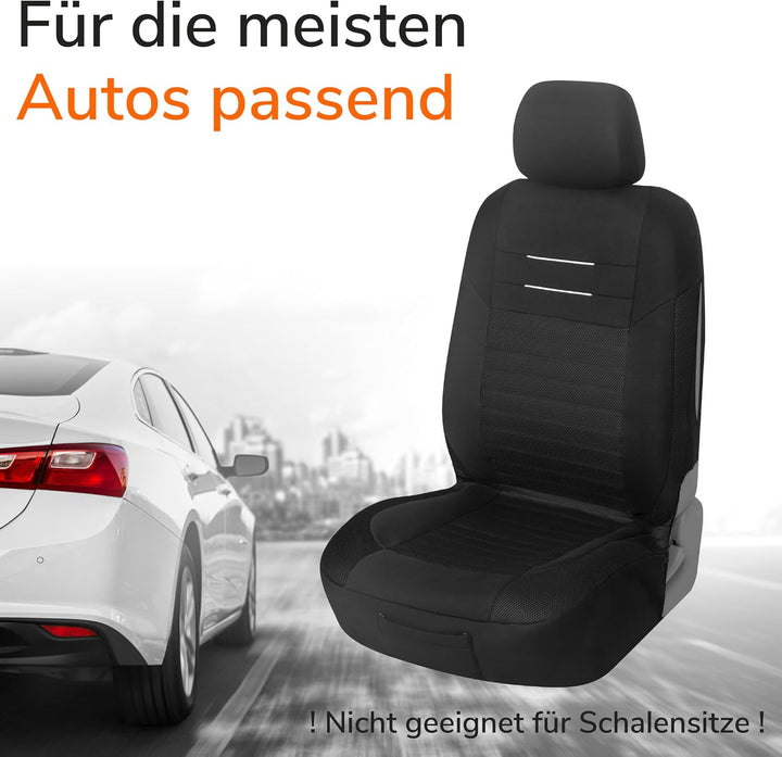 Upgrade4cars Auto-Sitzbezüge Set Universal Version 2026 | Autoschonbezüge Vordersitze & Rückbank | A