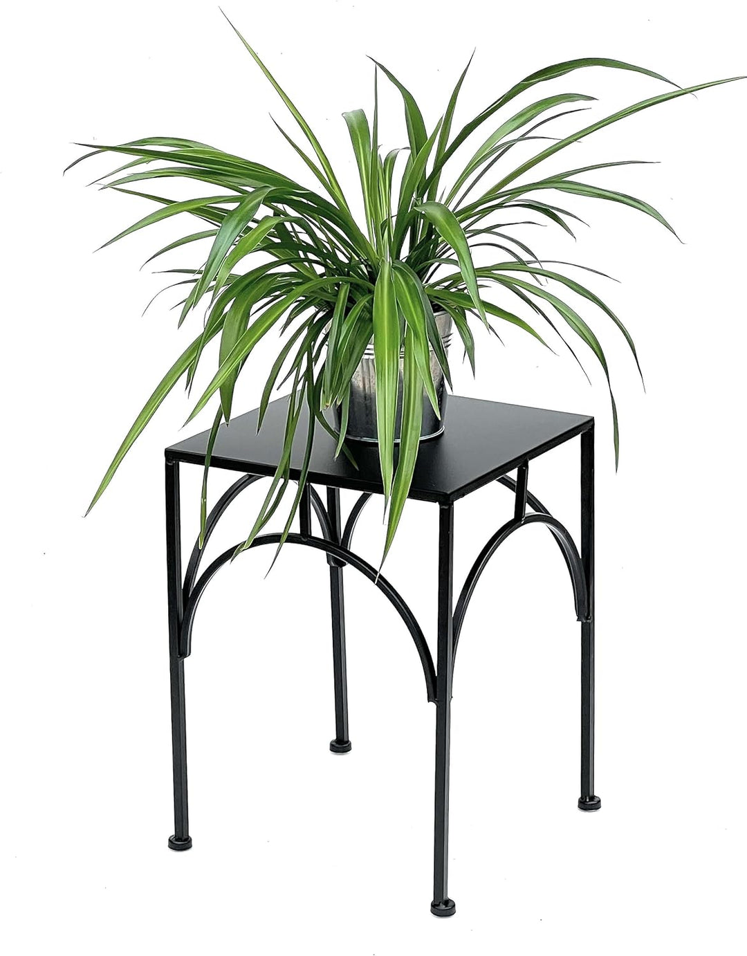 DanDiBo Blumenhocker Metall Schwarz Eckig Blumenständer Beistelltisch 96449 Blumensäule Pflanzenhock