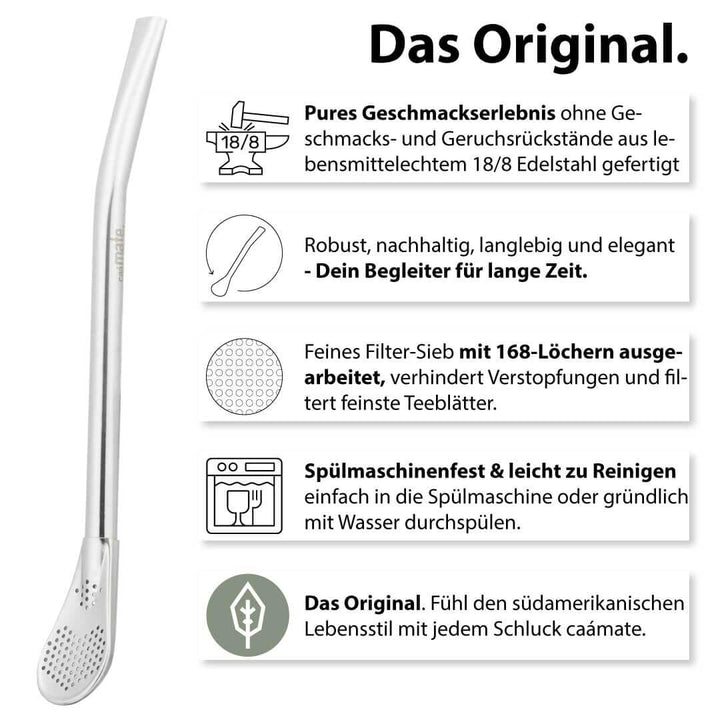 Mate Tee Set Keramik ● 3 Bio Matesorten + Matebecher + Bombilla + Zubereitungsanleitung (schwarz), s