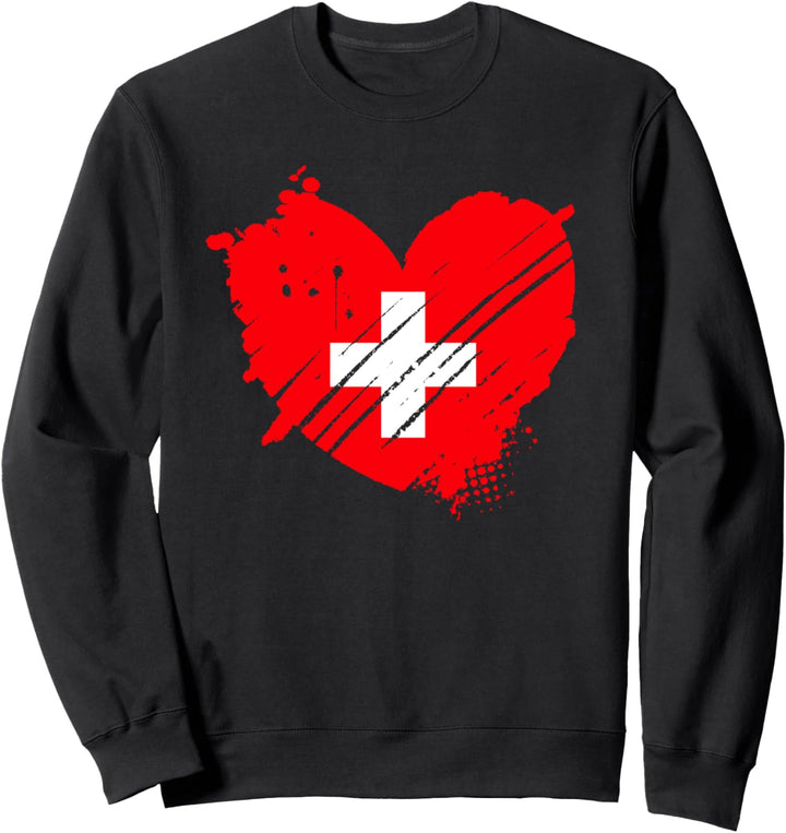 Schweiz Flagge I love it is in DNA Geschenk für Schweizer Sweatshirt