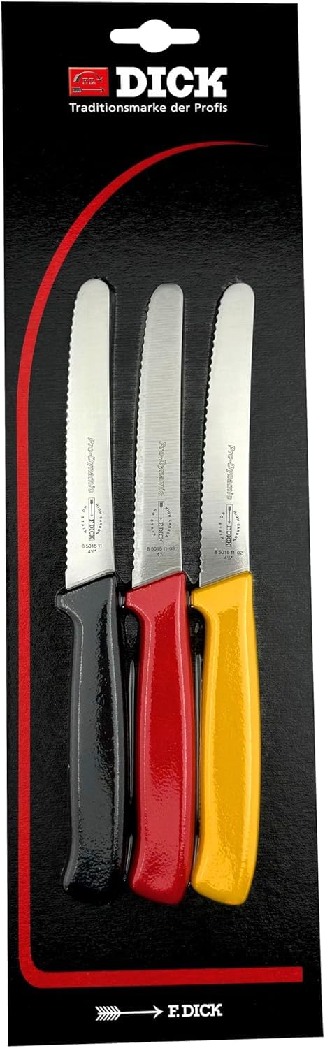 F. DICK Allzweckmesser-Set Schwarz/Rot/Gold Flutlicht, Schwarz/Rot/Gold Flutlicht