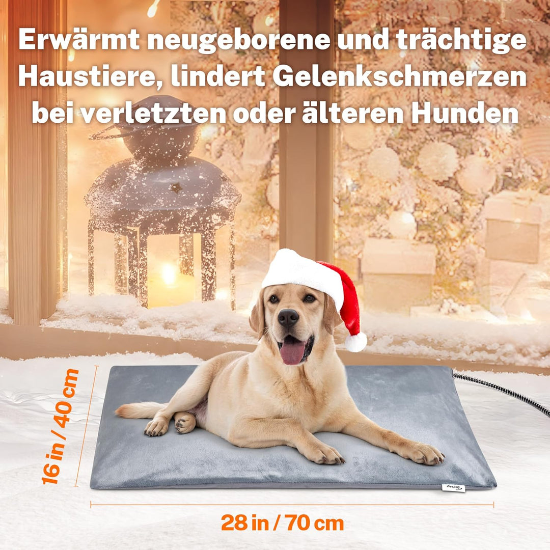 Toozey Outdoor Heizdecke Haustier mit Wasserdicht Abdeckung und Kaubeständigem Kabel, Automatische T
