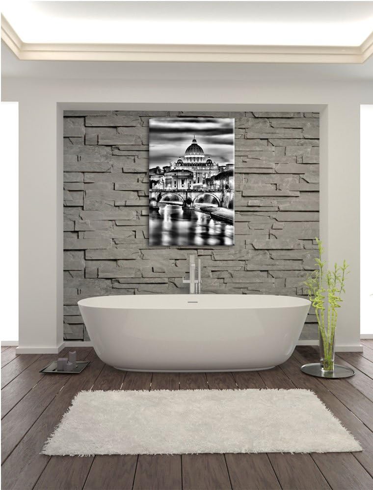 Pixxprint Vatikan Petersplatz / 100x70cm Leinwandbild bespannt auf Holzrahmen/Wandbild Kunstdruck De