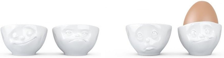FIFTYEIGHT PRODUCTS 1 und Nr. 2 Eierbecher, Porzellan, weiss, One Size
