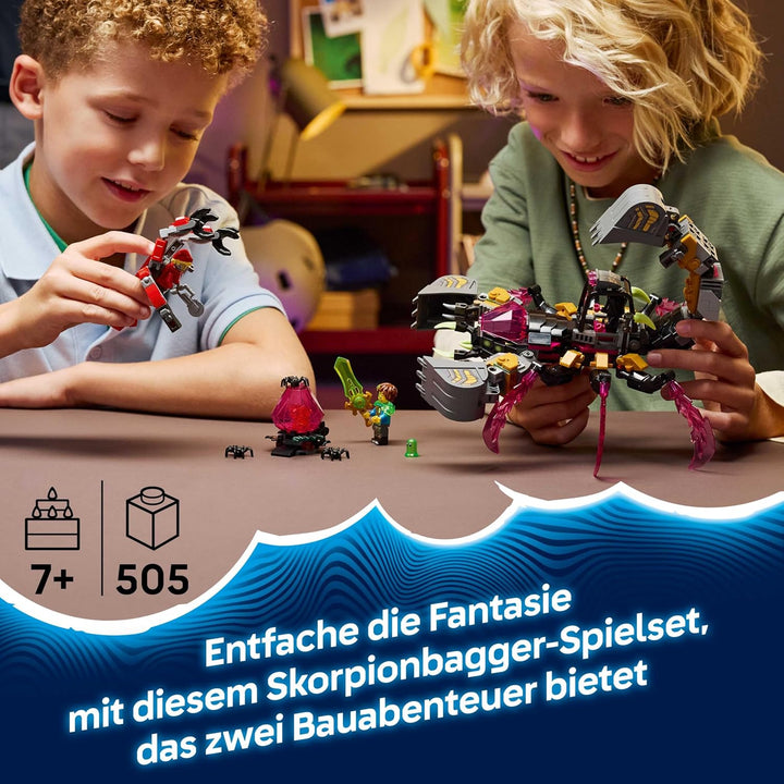 LEGO DREAMZzz 2in1 Albtraum-Skorpionbagger - Spielzeug in Wespenfigur verwandelbar - inkl. 3 Minifig
