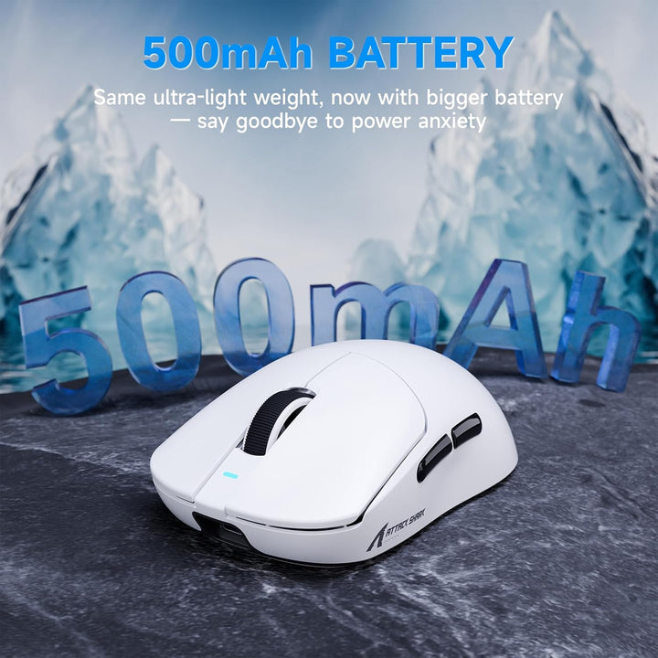 MAMBASNAKE Attack Shark X8PLUS Kabellose Gaming-Maus, PixArt PAW3395PRO-Sensor, 40000 DPI, BT/2,4 GH