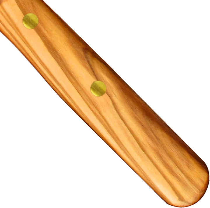 PIKAS - Solingen Messer, Olive Holzgriff, Premium Buckelmesser, rostfreie Klinge 11cm, Chrom-Stahl -